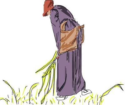 "Il.lustració" dibuix d'una pagesa